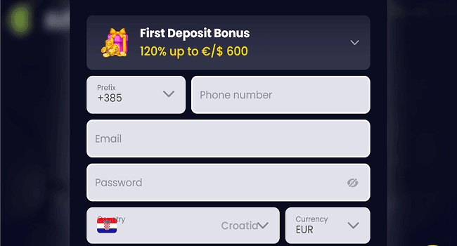 Ispunite registracijski obrazac